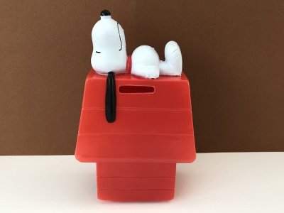 画像1: スヌーピー CHEX シリアル PEANUTS 40周年 ドッグハウス 貯金箱 BANK PEANUTS ビンテージ USA