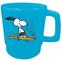[新品雑貨]　スヌーピー サーフィン プラマグ スタッキング SNOOPY 電子レンジ可 日本製