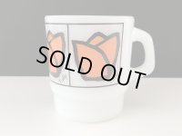 ファイヤーキング ポップフローラル チューリップ マグカップ Fire-king ヴィンテージ ビンテージ USA