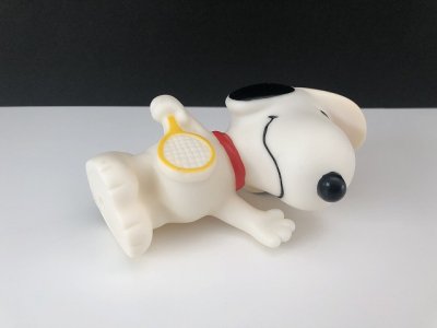 画像3: ヴィンテージ スヌーピー テニス スクイーズトイ ドール フィギュア TOY SNOOPY PEANUTS USA