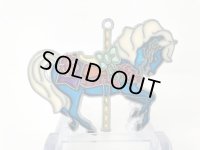 ステンドグラス風 ウォールデコ メリーゴーランド 馬 サンキャッチャー 壁掛け飾り USA オールド ヴィンテージ vintage