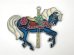 画像2: ステンドグラス風 ウォールデコ メリーゴーランド 馬 サンキャッチャー 壁掛け飾り USA オールド ヴィンテージ vintage (2)