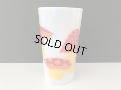 画像4: カラーB ヘーゼルアトラス マッシュルーム キノコ きのこ ミルクガラス タンブラー HazelAtlas ヴィンテージ USA