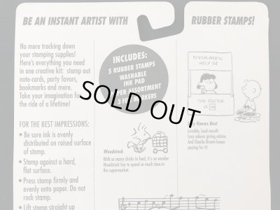 画像4: 1990's PEANUTS ラバースタンプ 未開封 未使用 MADE IN USA ハンコ スヌーピー USA オールド ヴィンテージ