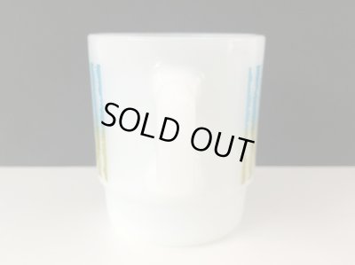 画像4: ファイヤーキング シャギーストライプ 水色 緑 マグ Fire-king USA ヴィンテージ