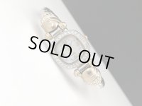 ファッションウォッチ 腕時計 シルバー ゴールドトーン コンビ ラインストーン バングル ブレスレットウォッチ USA オールド