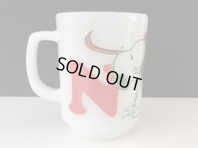 画像3: ファイヤーキング スヌーピー NOEL クリスマス マグカップ ヴィンテージ USA PEANUTS Fire-king SNOOPY