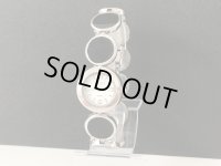 ファッションウォッチ 腕時計 USA シルバートーン ブラックエナメル ブレスレットウォッチ ヴィンテージ