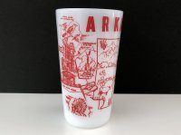フェデラル ミルクガラス スーベニアタンブラー アーカンソー州 vintage federal ARKANSAS