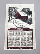 2021年のカレンダーに使えます!!  1982年 ヴィンテージ キッチンリネン ティータオルカレンダー vintage USA ヨーロッパ