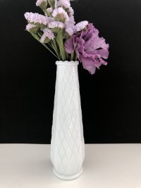 ミルクガラス フラワーベース ヴィンテージ 花瓶 一輪挿し USA Vintage