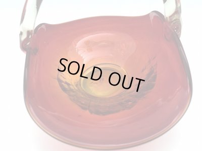 画像7: Crackle glass USA ヴィンテージ フラワーバスケット 置物 花瓶 花器