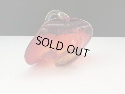 画像6: Crackle glass USA ヴィンテージ フラワーバスケット 置物 花瓶 花器