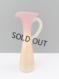 Crackle glass USA ヴィンテージ フラワーベース 一輪挿し 花瓶 花器