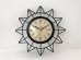 画像1: ヴィンテージ 1950's 1960's UNITED社製 サンバースト クロック ミッドセンチュリー 壁掛け時計 ビンテージ vintage (1)