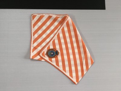 画像2: 100% SILK シルク スカーフ 正方形 オレンジ USA vintage ヴィンテージ