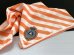 画像4: 100% SILK シルク スカーフ 正方形 オレンジ USA vintage ヴィンテージ (4)