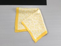 スカーフ 正方形 フラワー お花 イエロー USA vintage ヴィンテージ