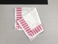 MADE IN ITALY スカーフ 正方形 ホワイト ピンク USA vintage ヴィンテージ