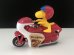 画像1: 初期製造 1970's ビンテージ スヌーピー ウッドストック バイクトイ TOY SNOOPY (1)