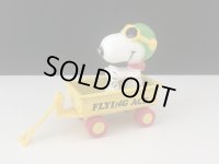 スヌーピー フライングエース AVIVA社製 ビンテージ Mini Diecast WAGON ミニダイキャスト ワゴン TOY 1970's 1980's vintage SNOOPY PEANUTS