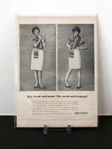 SANFORIZED ビンテージ LIFE誌 1959年 ビンテージ広告 切り取り アドバタイジング ポスター