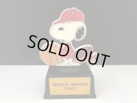 ヴィンテージ スヌーピー トロフィー World's Greatest COACH 1970s 1980s AVIVA vintage USA SNOOPY