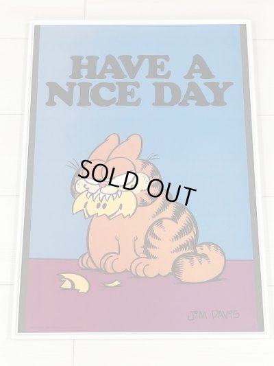 画像1: ガーフィールド Garfield スマイル SMILE [HAVE A NICE DAY] ヴィンテージ ポスター poster USA