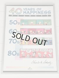 スヌーピー 40周年記念 Hallmark ヴィンテージ ポスター SNOOPY poster PEANUTS USA