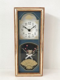 ヴィンテージ ウォールクロック ELGIN社製 花 フラワー シャドーボックス 壁掛け時計 1970's 1980's アンティーク ビンテージ