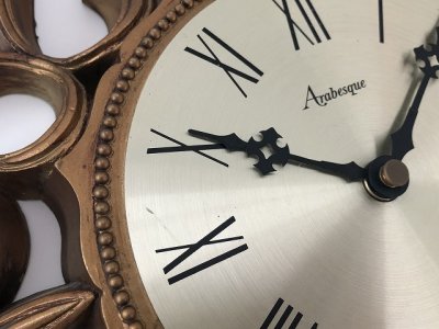 画像7: BURWOOD社製 1960s 1970s ヴィンテージ サンバーストクロック ウォールクロック 壁掛け時計 百合の紋章 アンティーク USA vintage