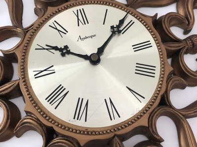 画像6: BURWOOD社製 1960s 1970s ヴィンテージ サンバーストクロック ウォールクロック 壁掛け時計 百合の紋章 アンティーク USA vintage