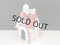 USA SNOOPY スヌーピー PEANUTS 貯金箱 BANK クリスマス ドッグハウス Whitman's ビンテージ