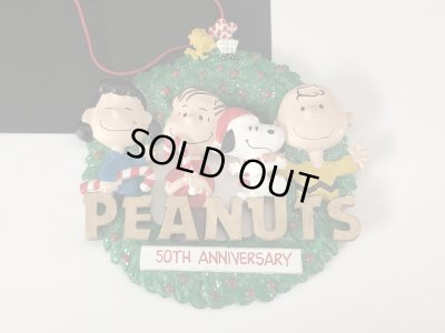 画像1: スヌーピー ウッドストック 50周年 クリスマスリース オーナメント PEANUTS オールド USA ヴィンテージ