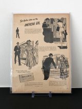 SANFORIZED LIFE誌 1946年 ビンテージ広告 切り取り アドバタイジング ポスター