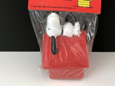 画像2: 未開封 デッドストック ヴィンテージ スヌーピー ドッグハウス スクイーズ トイ SNOOPY PEANUTS USA