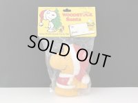 未開封 デッドストック ヴィンテージ ウッドストック サンタクロース クリスマス スクイーズ トイ SNOOPY PEANUTS USA