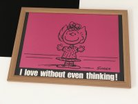 1974年 スヌーピー サリー  ヴィンテージ アートフレーム ポスター USA SNOOPY ピーナッツ PEANUTS