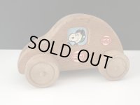 1970's ヴィンテージ AVIVA 木製 スヌーピー フライングエース 車のおもちゃ TOY SNOOPY PEANUTS USA