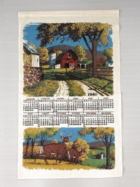 1980年 ビンテージ キッチンリネン カレンダー vintage USA ヴィンテージ