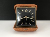 JUNK品 MADE IN Great Britain ヴィンテージ トラベルクロック 置時計 時計 アラームクロック 手巻き ゼンマイ式 vintage