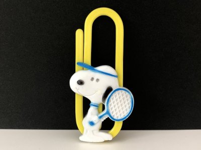 画像1: スヌーピー テニス ビッグクリップ USA ヴィンテージ vintage USA SNOOPY 