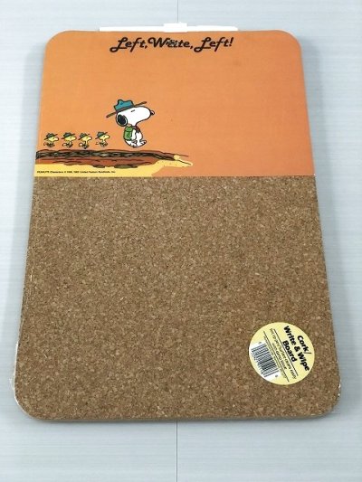 画像1: スヌーピー ウッドストック ビーグルスカウト ヴィンテージ Cork/ Write＆Wipe Boad コルクボード USA SNOOPY PEANUTS