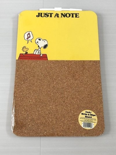 画像1: スヌーピー ウッドストック ヴィンテージ Cork/ Write＆Wipe Boad コルクボード USA SNOOPY PEANUTS