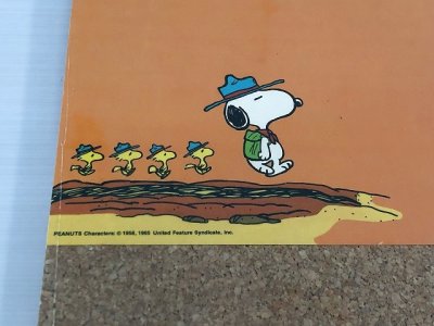 画像2: スヌーピー ウッドストック ビーグルスカウト ヴィンテージ Cork/ Write＆Wipe Boad コルクボード USA SNOOPY PEANUTS