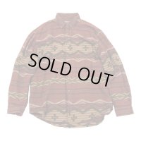 USED 長袖 コットンシャツ ネイティブ エスニック