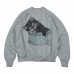 画像1: USED スウェットシャツ 猫 ネコ MADE IN USA (1)