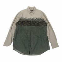 USED WOOLRICH ウールリッチ 長袖シャモアシャツ ネイティブ アニマル