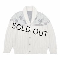 USED ショールカラー ニットカーディガン