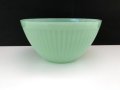 レア ファイヤーキング ジェダイ リブドボウル GLASS刻印 Fire-king jadeite ヴィンテージ USA 1940s 1950s 